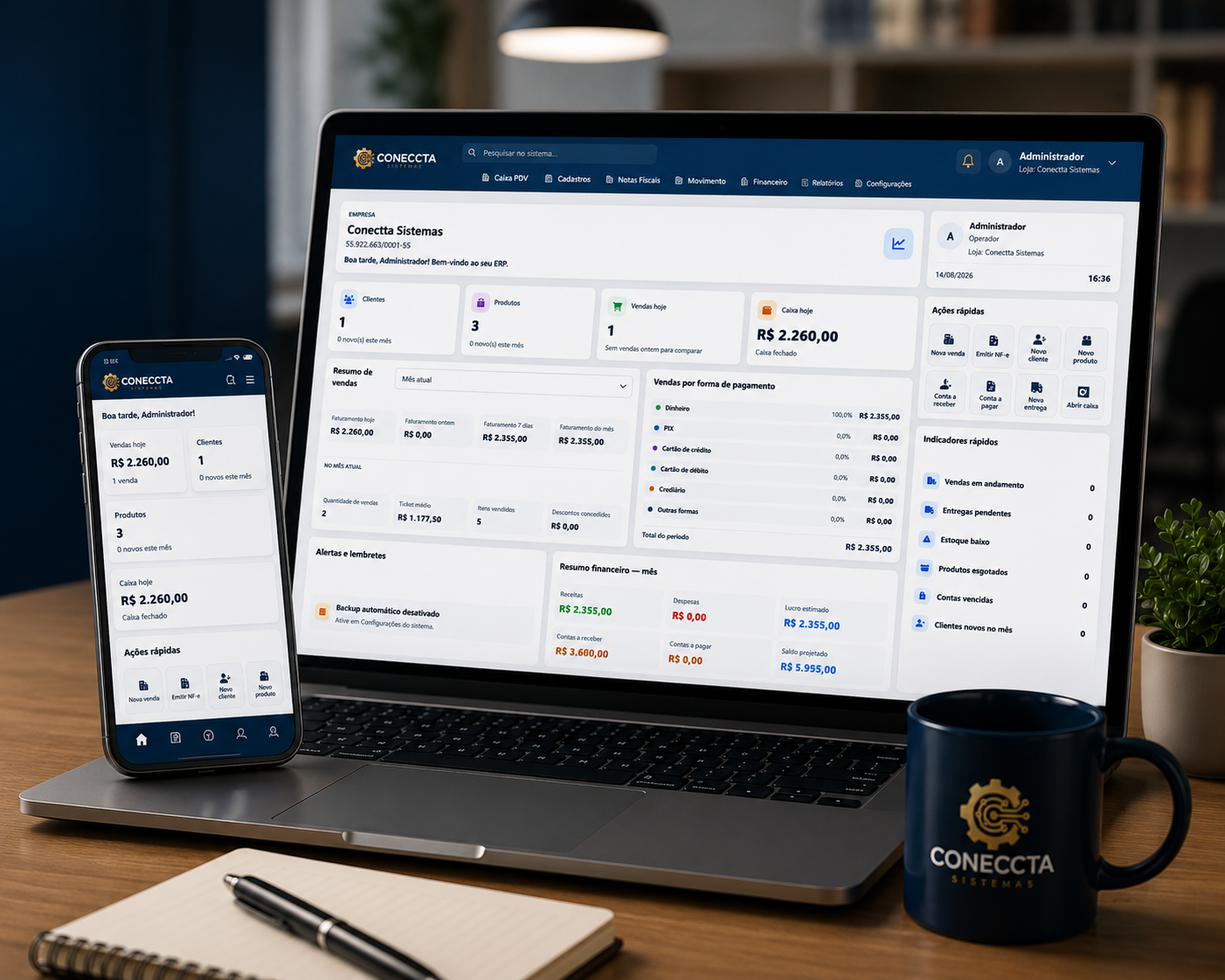 Sistema Coneccta em produção
